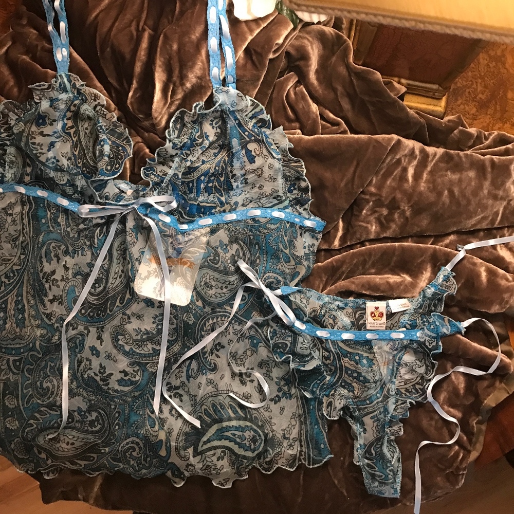 NWT Mary Green Cami and Panty Set sz L